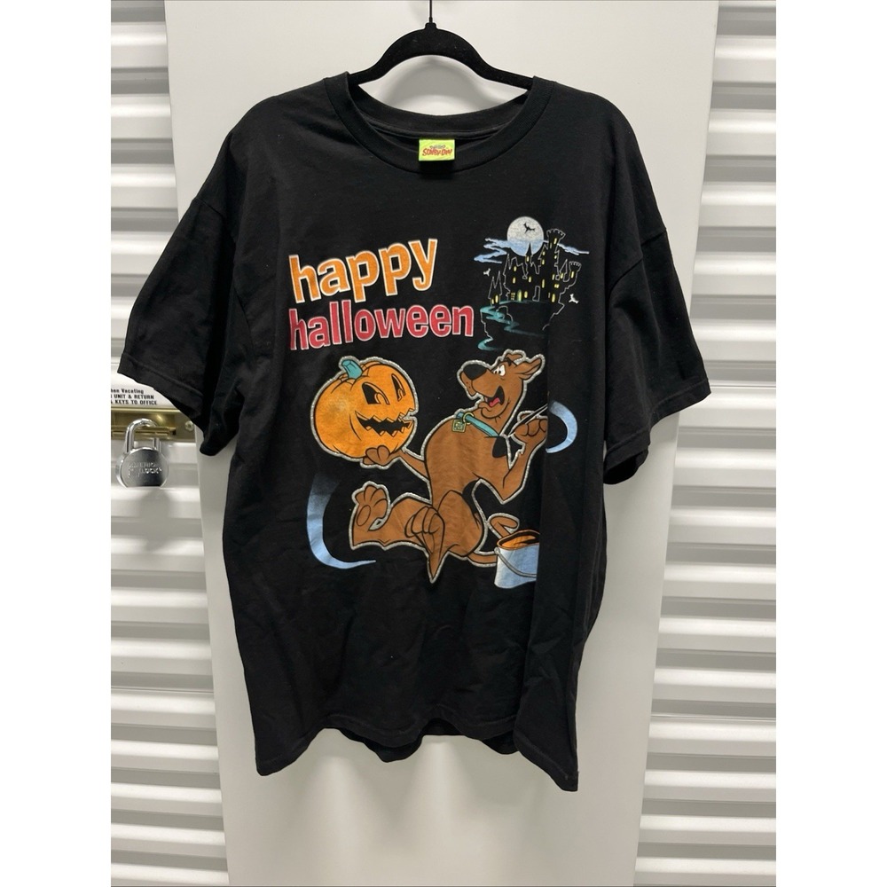Scooby Doo Cartoon Network Halloween "Fright Night Vintage T Shirt Black Mens XL